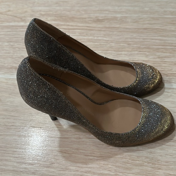 New Banana Republic Hello Sole Mate Glitter Heels Size 8 - Picture 4 of 9